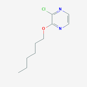 molecular formula C10H15ClN2O B8358934 2-Chloro-3-hexyloxypyrazine 