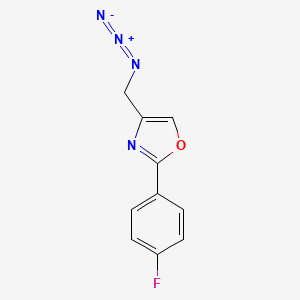 molecular formula C10H7FN4O B8358946 4-(Azidomethyl)-2-(4-fluorophenyl)oxazole 
