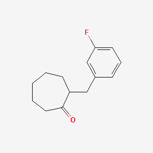 molecular formula C14H17FO B8358961 2-(3-Fluoro-benzyl)-cycloheptanone 