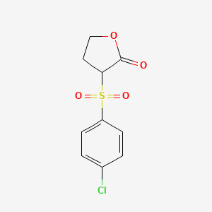 molecular formula C10H9ClO4S B8358968 3-(4-Chlorobenzenesulfonyl)-dihydro-furan-2-one 