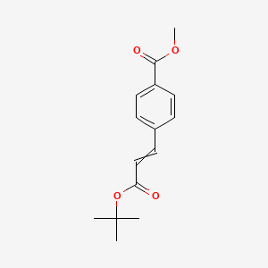 molecular formula C15H18O4 B8358993 Methyl 4-(2-t-butoxycarbonyl-vinyl)-benzoate 