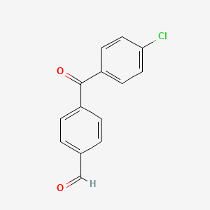 molecular formula C14H9ClO2 B8359003 4-(4-Chlorobenzoyl)benzaldehyde 