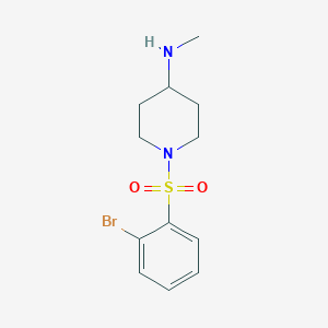 molecular formula C12H17BrN2O2S B8359028 1-(2-bromobenzenesulfonyl)-N-methylpiperidin-4-amine 