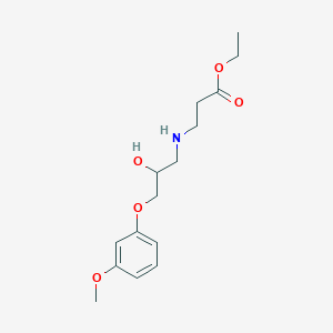 molecular formula C15H23NO5 B8359046 ethyl N-[3-(3-methoxyphenoxy)-2-hydroxypropyl]-3-aminopropanoate 