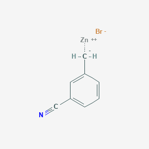 molecular formula C8H6BrNZn B8359056 3-Cyano-benzylzinc bromide 