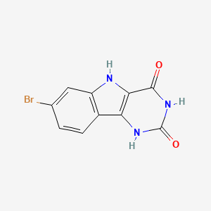 molecular formula C10H6BrN3O2 B8359062 7-bromo-1H-pyrimido[5,4-b]indole-2,4(3H,5H)-dione 