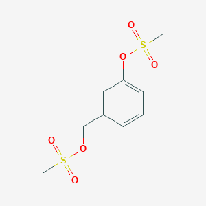 molecular formula C9H12O6S2 B8359069 3-[(Methylsulfonyl)oxy]benzyl methanesulfonate 