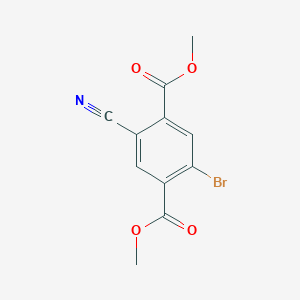 molecular formula C11H8BrNO4 B8359081 2-Bromo-5-cyano-terephthalic acid dimethyl ester 