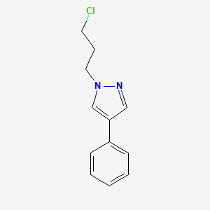 molecular formula C12H13ClN2 B8359088 1-(3-chloroprop-1-yl)-4-phenyl-1H-pyrazole 