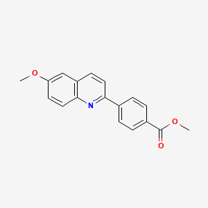 molecular formula C18H15NO3 B8359093 Methyl 4-(6-methoxyquinolin-2-yl)benzoate 