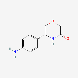 molecular formula C10H12N2O2 B8359103 (R)-5-(4-aminophenyl)morpholin-3-one 