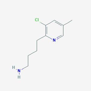molecular formula C10H15ClN2 B8359155 3-Chloro-2-(4-aminobutyl)-5-methylpyridine 