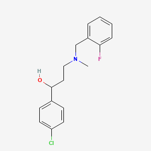 3-(4-Chlorophenyl)-N-(2-fluorophenyl)methyl-3-hydroxy-N-methylpropylamine