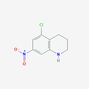 molecular formula C9H9ClN2O2 B8359207 5-Chloro-7-nitro-1,2,3,4-tetrahydroquinoline 