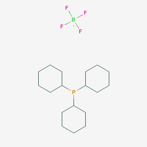 molecular formula C18H33BF4P- B8359221 Tri(cyclohexyl)phosphine tetrafluoroborate 