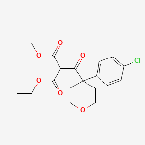 Diethyl 2-(4-(4-chlorophenyl)-tetrahydro-2H-pyran-4-carbonyl)malonate