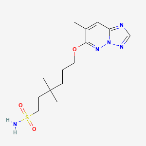 6-(4,4-Dimethyl-6-sulfamoyl-1-hexyloxy)-7-methyl(1,2,4)triazolo(1,5-b)pyridazine