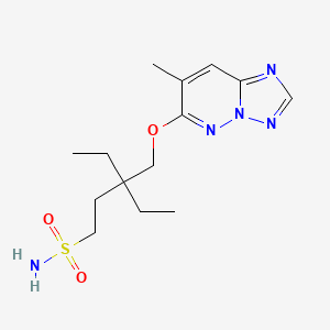 6-(2,2-Diethyl-4-sulfamoyl-1-butoxy)-7-methyl(1,2,4)triazolo(1,5-b)pyridazine