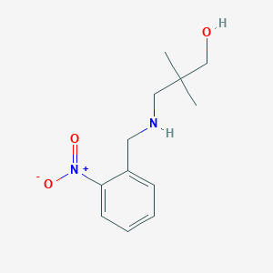 molecular formula C12H18N2O3 B8359275 2,2-Dimethyl-3-(2-nitrobenzylamino)-1-propanol 