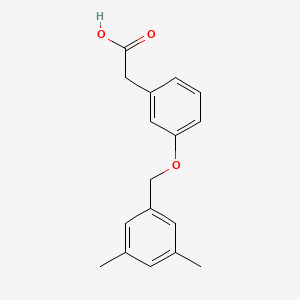 molecular formula C17H18O3 B8359282 2-(3-(3,5-Dimethylbenzyloxy)phenyl)acetic acid 