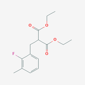 molecular formula C15H19FO4 B8359289 2-(2-Fluoro-3-methyl-benzyl)-malonic acid diethyl ester 