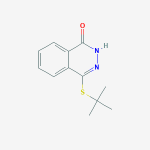 molecular formula C12H14N2OS B8359300 4-(tert-butylthio)phthalazin-1(2H)-one 
