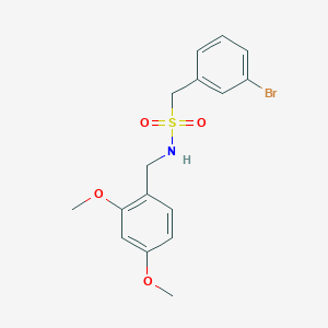 molecular formula C16H18BrNO4S B8359306 C-(3-Bromophenyl)-N-(2,4-dimethoxybenzyl)methanesulfonamide 