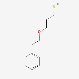 molecular formula C11H16OS B8359332 3-[2-Phenylethoxy]propanethiol 