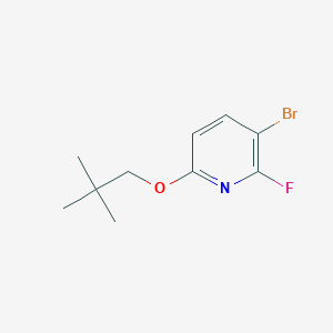 molecular formula C10H13BrFNO B8359339 3-Bromo-2-fluoro-6-(neopentyloxy)pyridine 