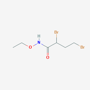 molecular formula C6H11Br2NO2 B8359341 N-ethoxy-2,4-dibromobutyric acid amide 