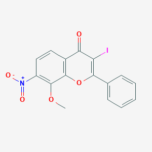 3-Iodo-8-methoxy-7-nitro-2-phenyl-chromen-4-one