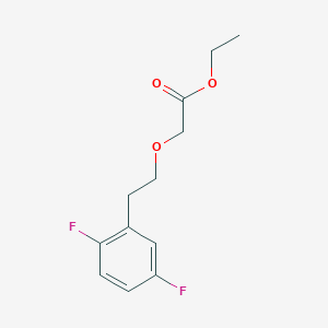 molecular formula C12H14F2O3 B8359405 [2-(2,5-Difluoro-phenyl)-ethoxy]-acetic acid ethyl ester 