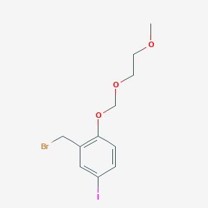 molecular formula C11H14BrIO3 B8359409 5-Iodo-2-(2-methoxyethoxymethoxy)benzyl bromide 
