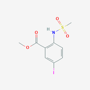 molecular formula C9H10INO4S B8359442 Methyl 5-iodo-2-(methylsulfonamido)benzoate 