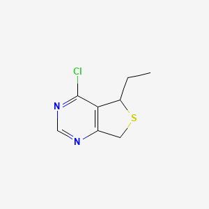 molecular formula C8H9ClN2S B8359445 4-Chloro-5-ethyl-5,7-dihydrothieno[3,4-d]pyrimidine 