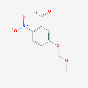 molecular formula C9H9NO5 B8359461 5-Methoxymethoxy-2-nitrobenzaldehyde 