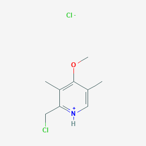 molecular formula C9H13Cl2NO B8359472 2-(Chloromethyl)-4-methoxy-3,5-dimethylpyridine hydrochloride (1:1) 