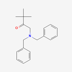 molecular formula C20H25NO B8359502 1-(Dibenzylamino)-3,3-dimethylbutan-2-one 