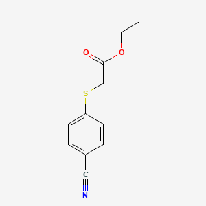 Ethyl 2-(4-cyanophenyl thio)acetate