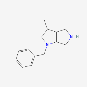 molecular formula C14H20N2 B8359515 2-Benzyl-4-methyl-2,7-diazabicyclo[3.3.0]octane 