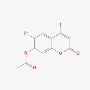 molecular formula C12H9BrO4 B8359544 6-Bromo-7-acetoxy-4-methylcoumarin 