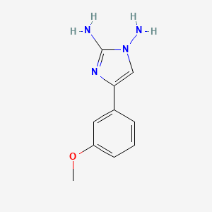 molecular formula C10H12N4O B8359562 1,2-Diamino-4-(3-methoxyphenyl)-imidazole 