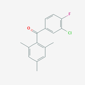 3-Chloro-4-fluoro-2',4',6'-trimethylbenzophenone