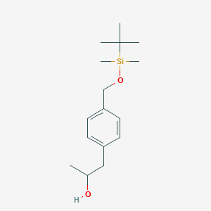 molecular formula C16H28O2Si B8359577 1-[4-({[Tert-butyl(dimethyl)silyl]oxy}methyl)phenyl]propan-2-ol 