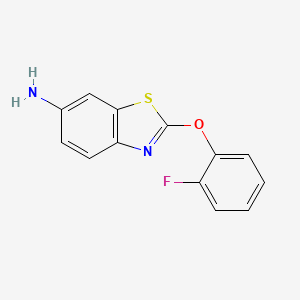 molecular formula C13H9FN2OS B8359614 2-(2'-Fluorophenoxy)-6-aminobenzothiazole 