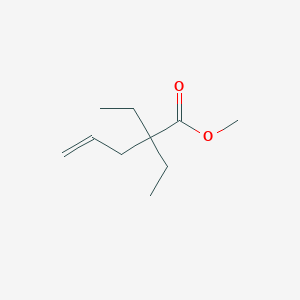 molecular formula C10H18O2 B8359680 Methyl 2,2-diethyl-4-pentenoate 