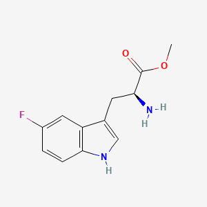 molecular formula C12H13FN2O2 B8359695 Rac-5-fluorotryptophan methyl ester 