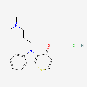 molecular formula C16H19ClN2OS B8359744 5-[3-(dimethylamino)propyl]thiino[3,2-b]indol-4(5H)-one hydrochloride 