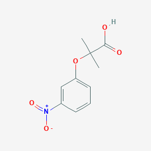 molecular formula C10H11NO5 B8359760 2-Methyl-2-(3-nitrophenoxy)propanoic acid 