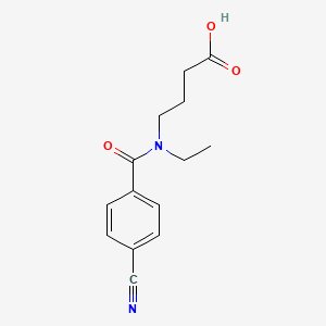 molecular formula C14H16N2O3 B8359773 4-(4-cyano-N-ethylbenzamido)butanoic acid 